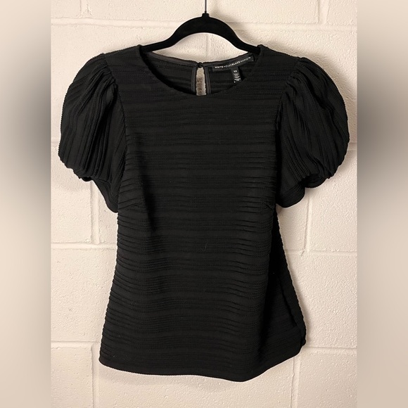 White House Black Market Tops - White House Black Market Textured Black Blouse XS